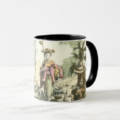 Mug Jardin asiatique avec femme et animaux (Devant droit)