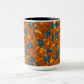 Mug Jardin aux bleuets, bleu et orange (Centre)