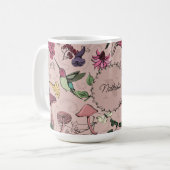 Mug Jardin aux colibris roses et aux fleurs (Devant gauche)