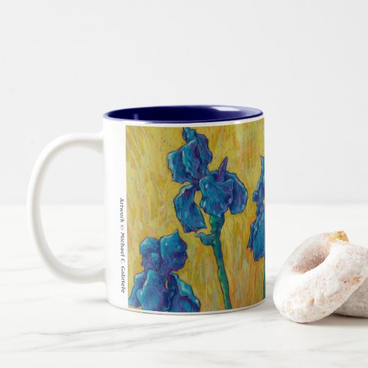 Mug - Jardin bleu Iris (Avec donut)