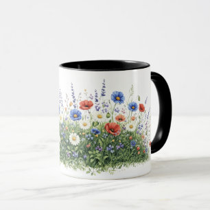 Mug Jardin botanique de prairie fleurie de fleurs sauv