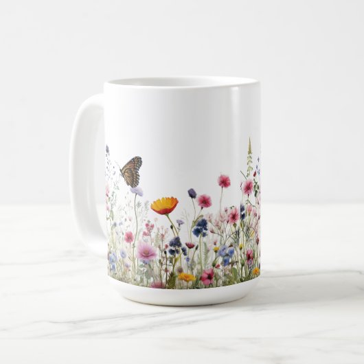 Mug Jardin Botanique Papillon Fleur de la Patte (Devant gauche)