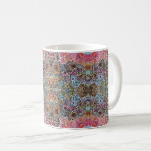 Mug Jardin Chic Fleur Chic Shabby peinture aquarelle (Devant droit)
