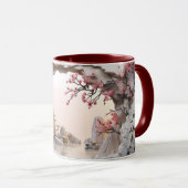 Mug Jardin chinois et cerisier Fleur de céramique café (Devant droit)