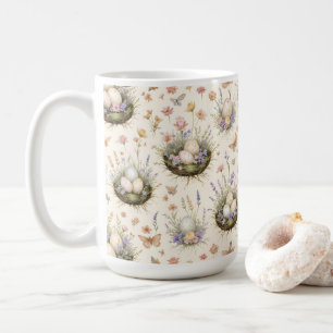 Mug Jardin Cottagecore Œufs de Pâques Nids Bota Vintag