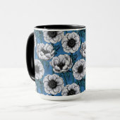 Mug Jardin d'anémone blanc (Devant gauche)
