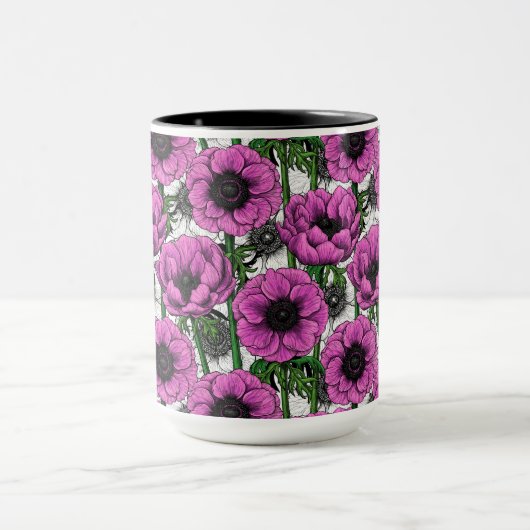 Mug Jardin d'anémone rose (Centre)