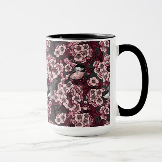 Mug Jardin de cerisier nocturne (Droite)