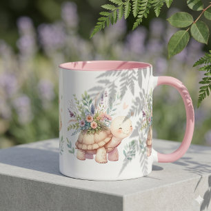 Mug Jardin de Cottage Tortue Aquarelle