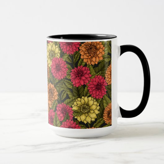 Mug Jardin de Dahlia (Droite)