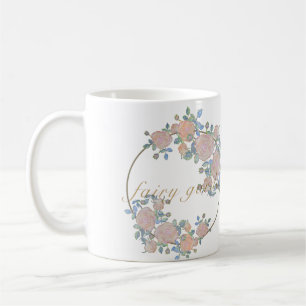Mug Jardin de fées élégant motif de fleurs roses ferss