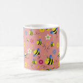 Mug Jardin de fleurs d'abeilles douces (Devant droit)