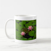 Mug Jardin de fleurs de laine d'eau de lotus rose, (Gauche)