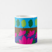 Mug Jardin de fleurs de lotus rose (Centre)
