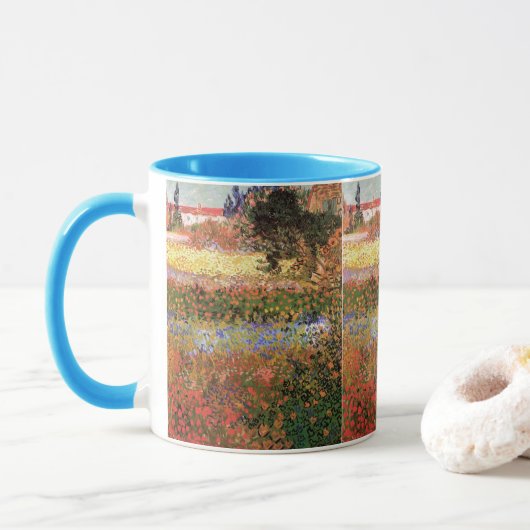 Mug Jardin de fleurs par Vincent van Gogh (Avec donut)