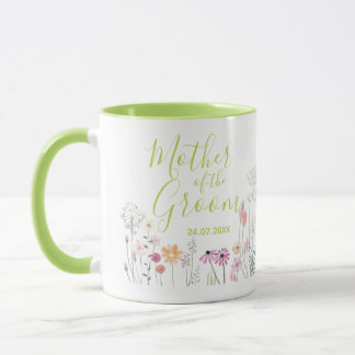 Mug Jardin de fleurs sauvages aquarelle mère du marié