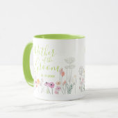 Mug Jardin de fleurs sauvages aquarelle mère du marié (Devant gauche)