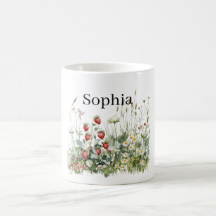 Mug Jardin de fraises et de fleurs