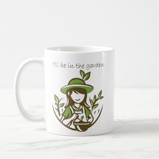 Mug Jardin de jardinage mignon (Gauche)