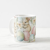 Mug Jardin de lapins à l'aquarelle (Devant gauche)