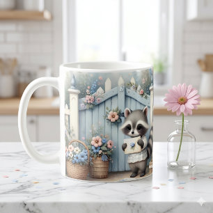 Mug Jardin de lettres au Raton laveur pastel