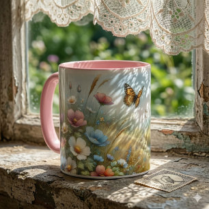 Mug Jardin de papillons de la prairie fleurie