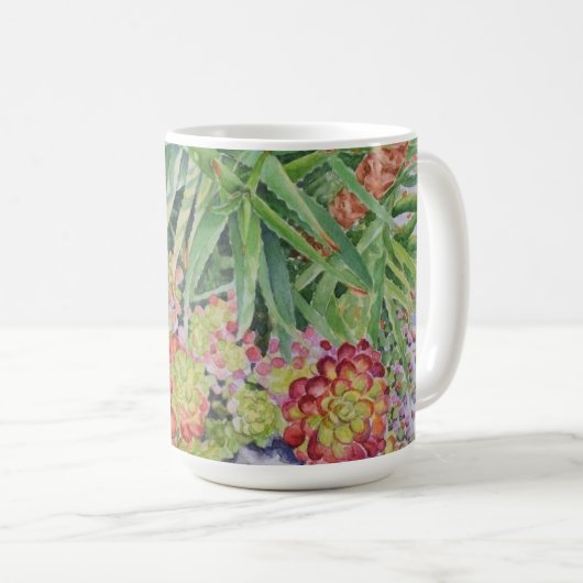 Mug Jardin de plantes grasses (Devant droit)