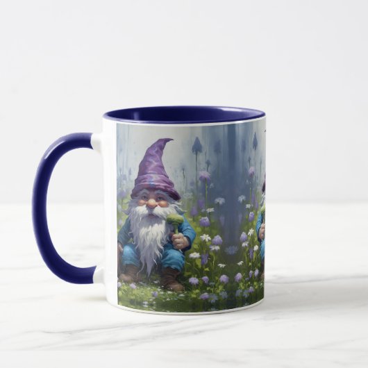 Mug Jardin de printemps bleu Gnome (Gauche)