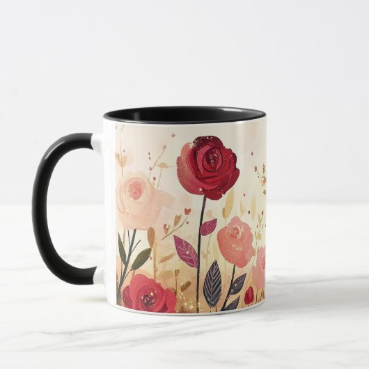Mug jardin de roses fantaisistes (Gauche)