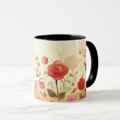 Mug jardin de roses fantaisistes (Devant droit)