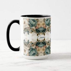 Mug Jardin de roses printanières personnalisé de style