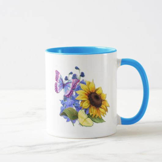 Mug Jardin de tournesol papillon (Droite)