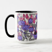 Mug Jardin des colibris en rose et rose (Gauche)
