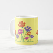 Mug Jardin des fleurs Pawprint (Devant gauche)