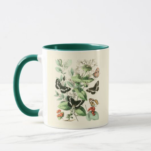 Mug Jardin des papillons et des fleurs (Gauche)