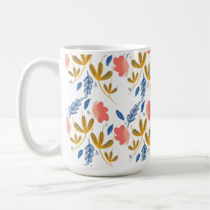 Mug Jardin d'été Florales Corail bleu Pink Vert