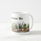 Mug Jardin d'herbes potées personnalisable (Devant droit)