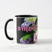 Mug Jardin d'Hydrangea, rose, bleu, mauve maman à fleu (Gauche)