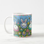 MUG JARDIN D'OEUFS DE PÂQUES BLANCS, FLEURS DE RABBIT (Gauche)