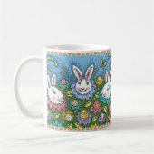 MUG JARDIN D'OEUFS DE PÂQUES BLANCS, FLEURS DE RABBIT (Gauche)