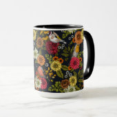 Mug Jardin d'oiseaux et de fleurs 2 (Devant droit)