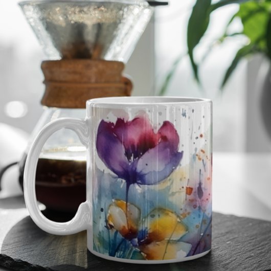 Mug Jardin Dreamscape : Fleurs d'aquarelle Abstraites