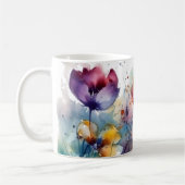 Mug Jardin Dreamscape : Fleurs d'aquarelle Abstraites (Gauche)