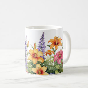 Mug Jardin Fleur Botanique Plutôt Coloré Élégant