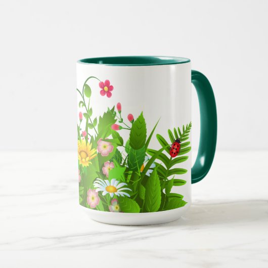 Mug Jardin fleuri (Devant droit)
