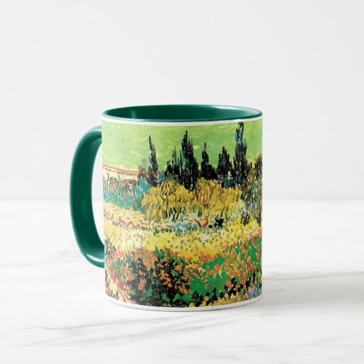 Mug Jardin fleuri avec sentier par Vincent van Gogh (Devant gauche)