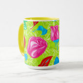 Mug Jardin Fleuri Vibrant (Devant gauche)