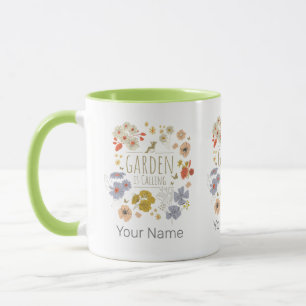 Mug Jardin Fleurs botaniques pour jardiner maman et pa