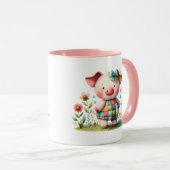 Mug Jardin floral de la pêche à la palme (Devant droit)