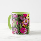 Mug Jardin floral de Zinnia (Devant gauche)